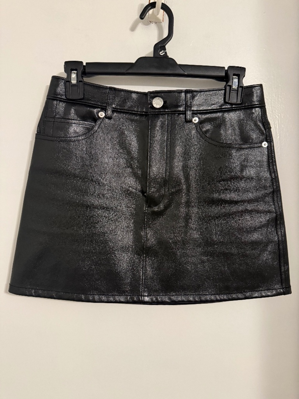 Helmut Lang leather mini skirt